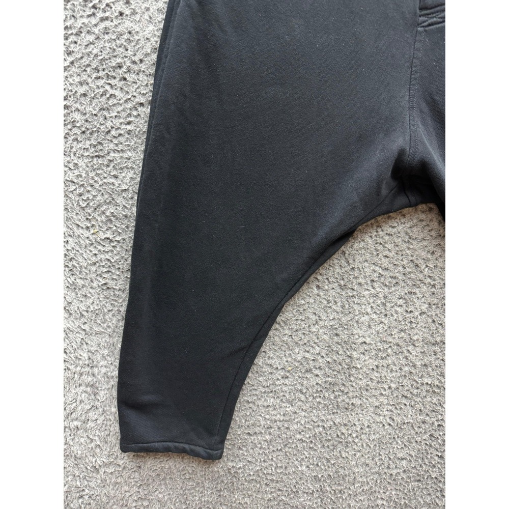 Roucha High Rise Feke Fleece Drawstring Cropped Pant Black Green Womens Size AA - Picture 4 of 15